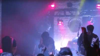 Bro sang his part, threw his mic, did a 360 and vanished suddenly