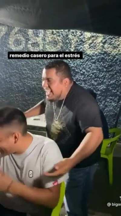 Showing homemade stress relief techniques