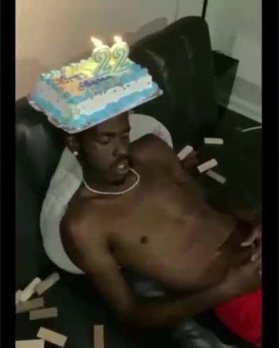 He was awake but still slept.