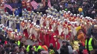 This is bizarre. The Elite Viareggio Parade in Italy