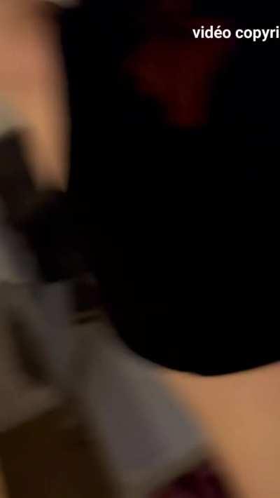 Redhead is fucked by an Arab guy - Rousse se fait tamponner la chatte par un Rebeu