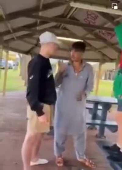 ð¬ð§ Australia A white teen beat Afghan migrant who sexually assaulted his little sister. The little girl can be heard telling her older brother how the man touched her before he confronts the pervert.