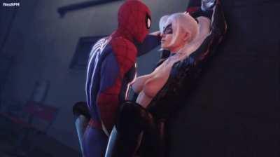 Black Cat is having a lot of fun with Spider-Man tonight... (nessfm) [Marvel's Spider Man]