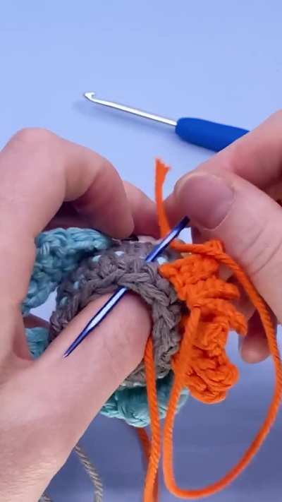 Jacque Crusto the dumpster diving seagull I crocheted