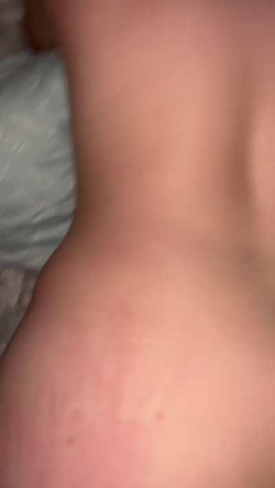 Hotwife had a great ass couldn't help but slap it but I definitely left my print on her cheeks she couldn't handle my strokes