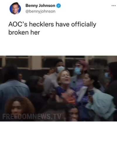 AOC bops to the music in response to her Town Hall meeting getting out of hand, it's all a joke to her