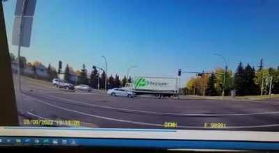 90 yr old runs red light