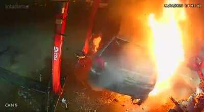 WCGW welding near a car leaking gas?