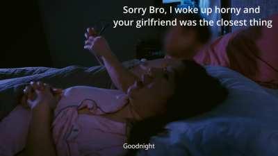 Your friend only had one bed and a couch when you came up to visit.