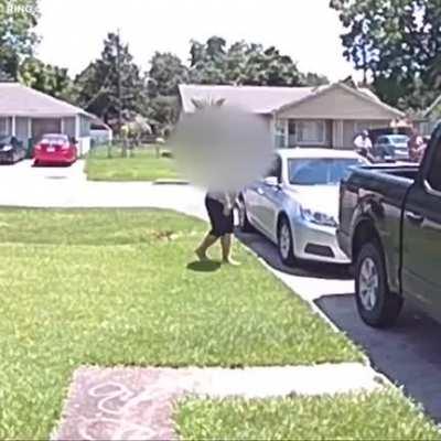 Houston mom attempts to shoot 6 month old boxer puppy, accidentally shoots 5 year old son instead (no visible gore, just sounds)