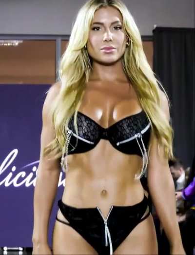 Athletic lingerie model