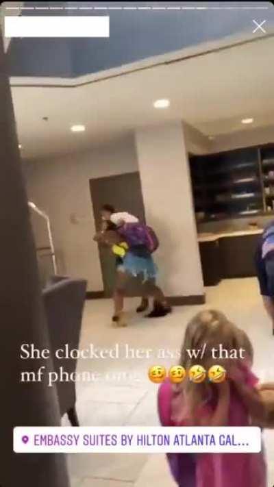 Hotel receptionist snaps