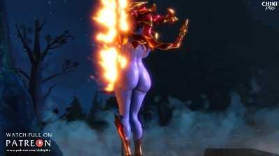 Shyvana's pole dance (Chikipiko)[League of Legends]