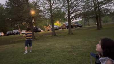 Had to get a spot months ago to experience the totality with my kids. Here’s my daughter just seconds after it started.