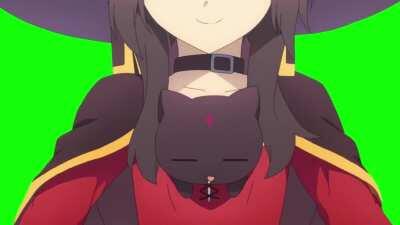 [Template] Megumin walk green screen