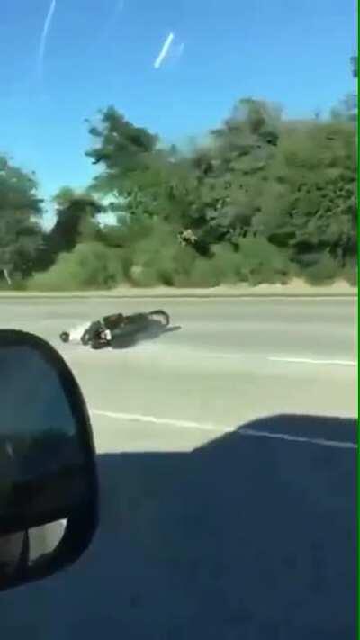 He’ll be picking that asphalt out of his skin for a while