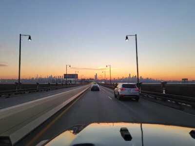 Morning commute sunrise