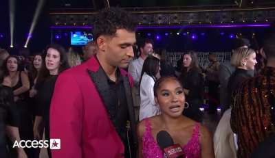 Ezra gives Trisha a shout out @ DWTS Finale!