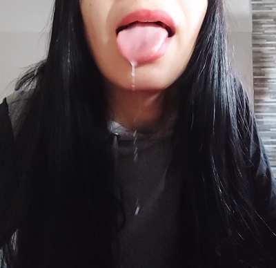 Be my good boy and take your cock out, I need to make it all wet with my drool