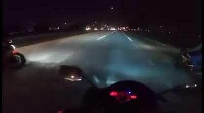 Guy zooming past at the speed of light!