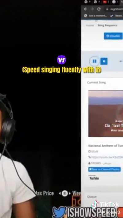 Speed singing the national anthem of Tunisia