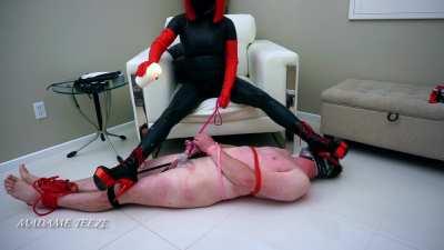 Tormenting him with hot wax and my crop