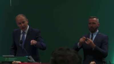 Ah lads. They're ruining Mick's big day.