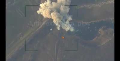 Ukrainian drones blows up a bridge, with the help of some pre planted charges