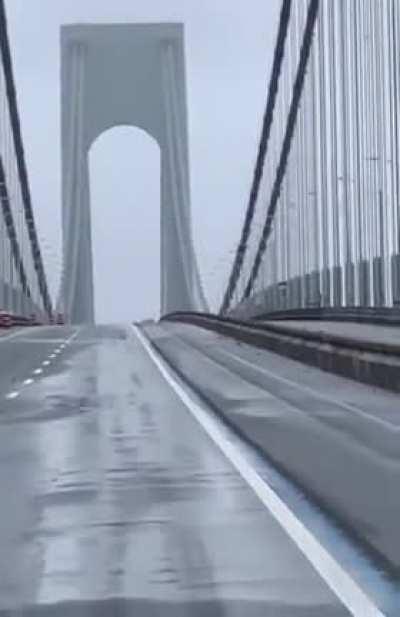 Sound of a bridge during high winds...