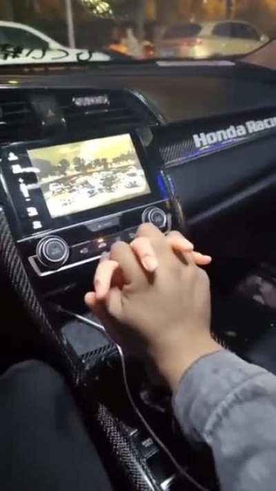 Thanks, I hate holding hands in the car.