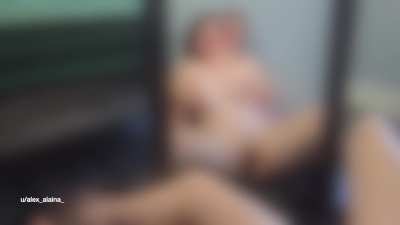 Busted her secret, so I gagged her and teased her wet