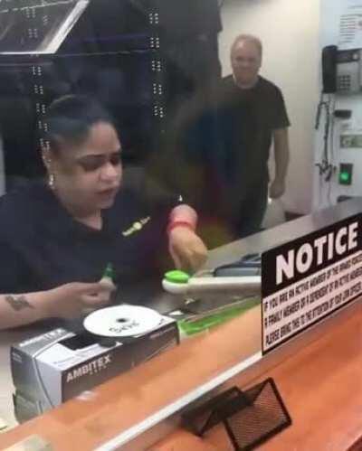 Samira Ripoll going to the local pawn shop after her latest 