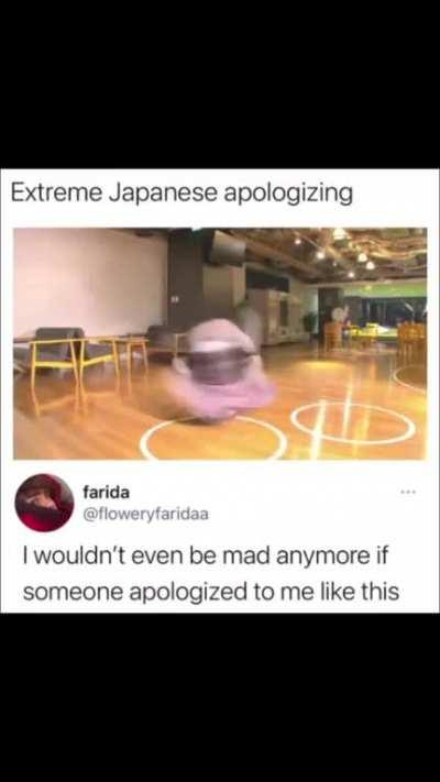 Is this an apology or a shit bow?