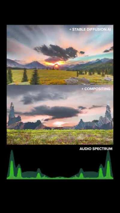 Audio Reactive Stable Diffusion Animation - made as a proof of concept, not super polished but thought I'd share. I'd like to take a stable at another using ocean waves or something. lmk ur thoughts