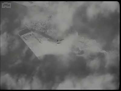 RAF bombers attacking German positions on Heligoland towards the end of WWII