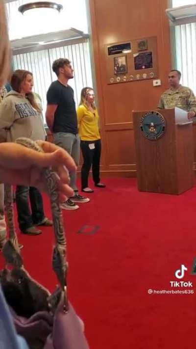 Forgetting to turn your ringer off at your grandsons military swear in