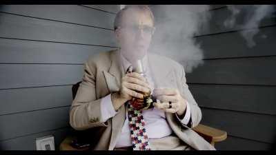 An autistic man smoking some changa, a smokable form of DMT. Enjoy!