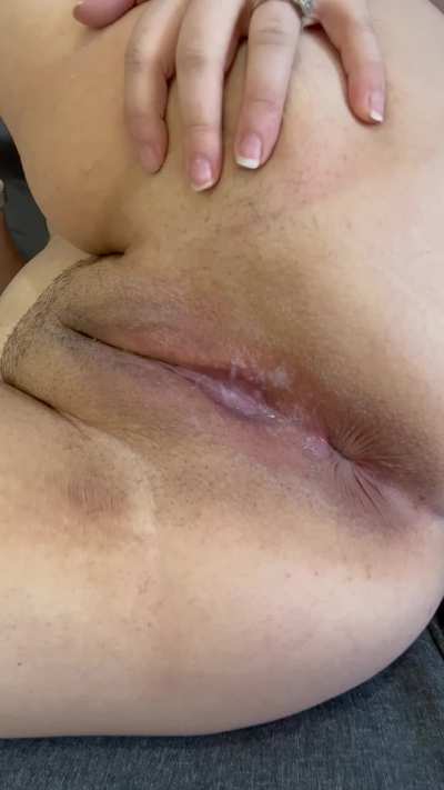 You can see my creamy mess