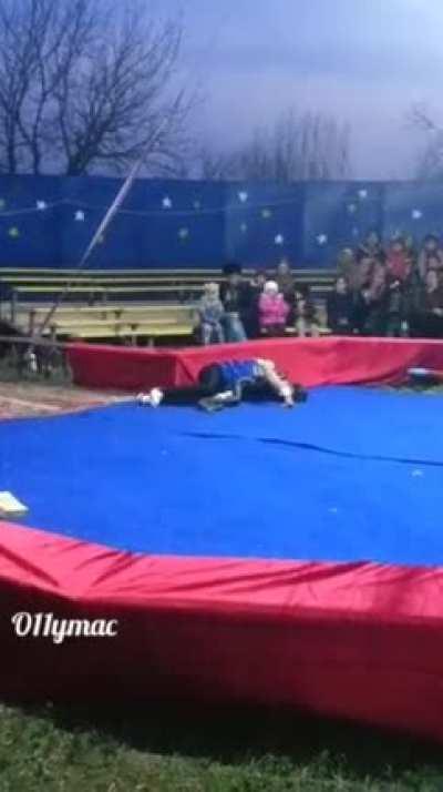 Don't worry, he's a professional. He'll know how to get out of it