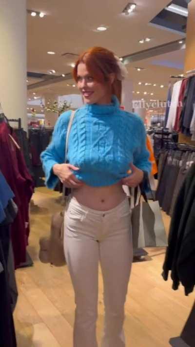 I love going braless because it means I can do this whenever I want.