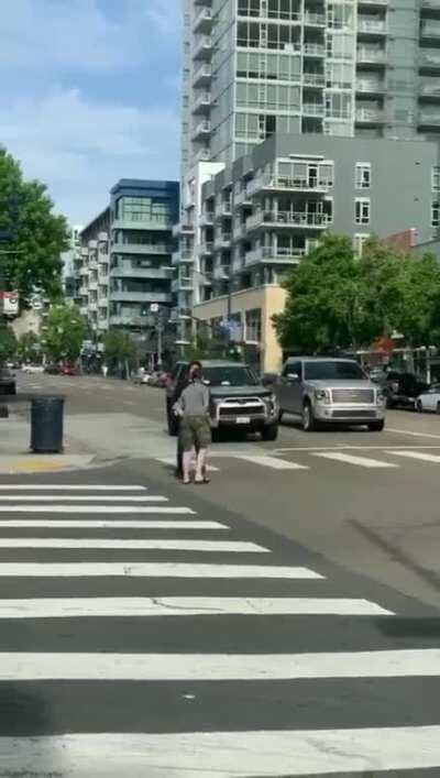 Knocked out cold in the middle of the street