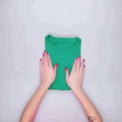 Clothing folding hack, save space!