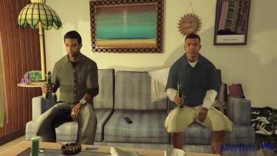 Franklin finally lets loc come up in his crib.