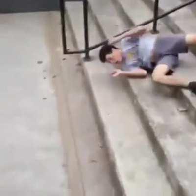 WCGW doing a backflip on stairs