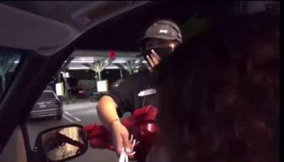 Stealing drinks from sonic