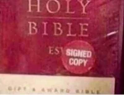 So who signed it Jesus or god 