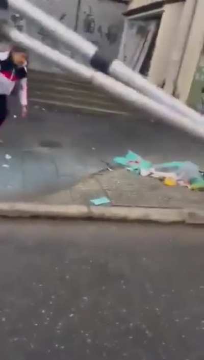 Wheelie, brake wheelie and brake.