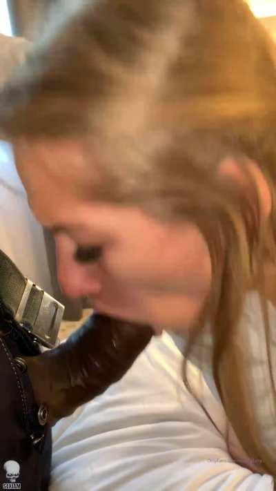 Tiffany Sucks Her Bf's Dick and His Friend