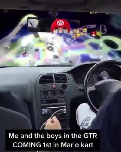 Me and the boys in the GTR coming first in Mario kart [MEME]