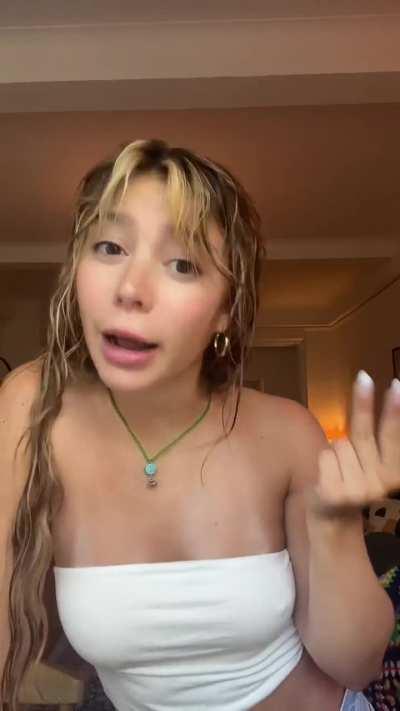 G maybe braless in her latest TikTok